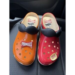 Crocs Pringles Men's Size 12 Red Orange‎